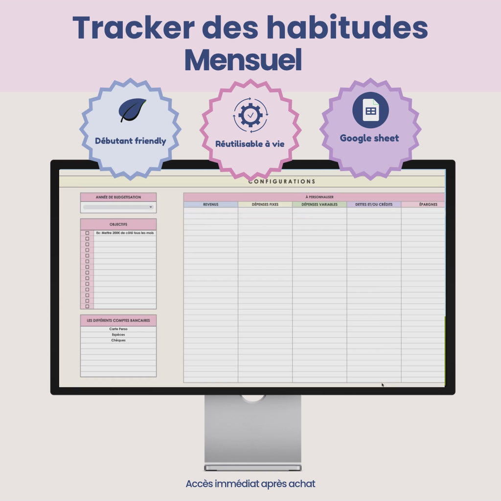 Budget planner mensuel et annuel